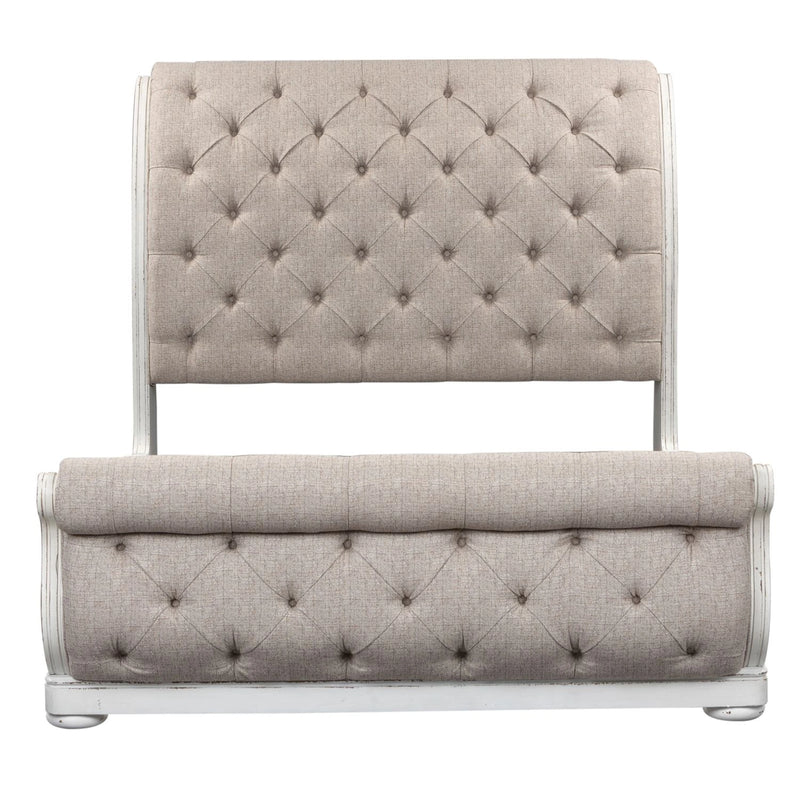 Magnolia Manor King California Upholstered Sleigh Bed, Dresser & Mirror, Chest, Night Stand image