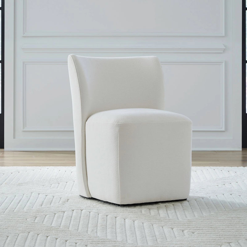 Accent Dining Accent Dining Chair w/ Casters - Ivory image