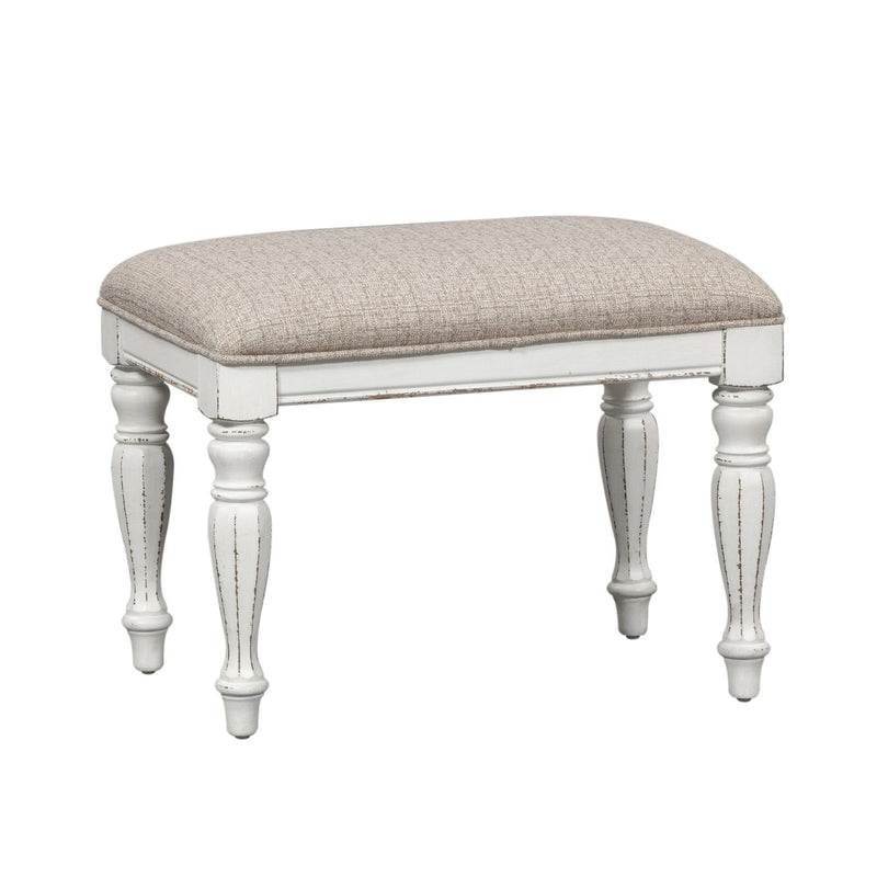 Magnolia Manor Accent Bench in Antique White image