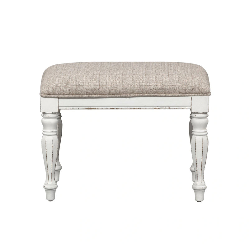 Magnolia Manor Accent Bench in Antique White image