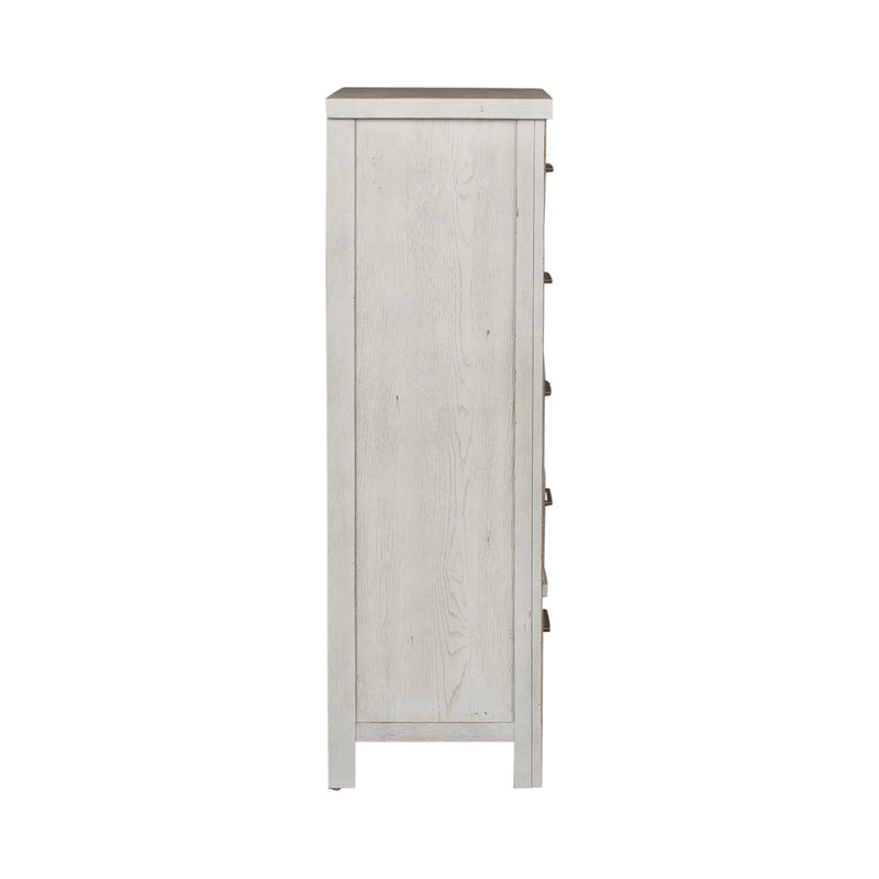 Modern Farmhouse 5 Drawer Chest in White image
