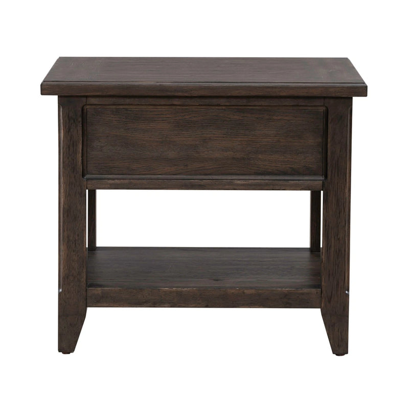 Paradise Valley Rectangular End Table in Saddle Brown image