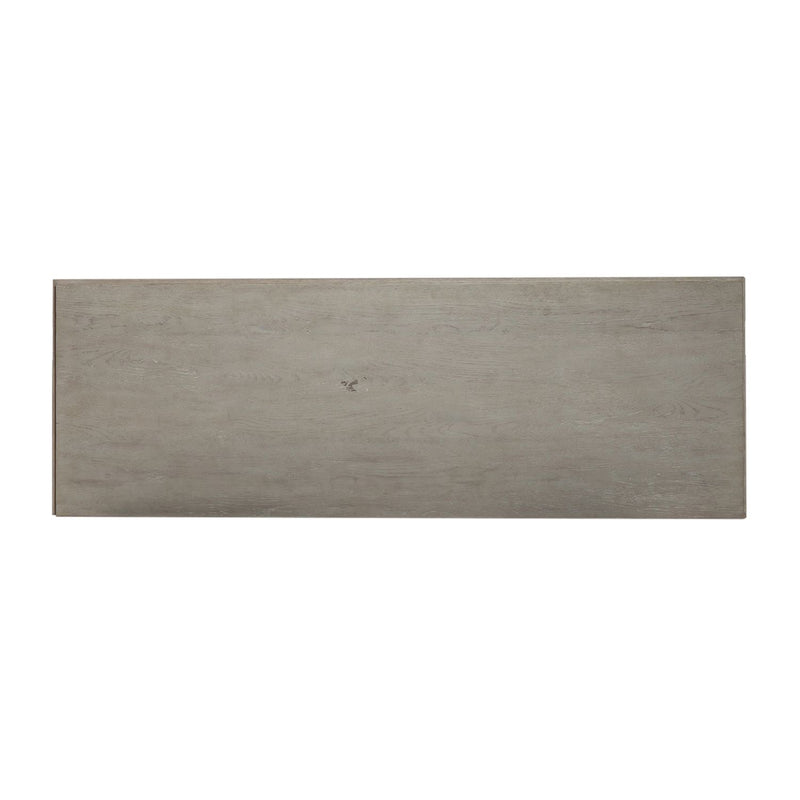 Belmar 9 Drawer Bureau Dresser in Washed Taupe and Silver Champagne image