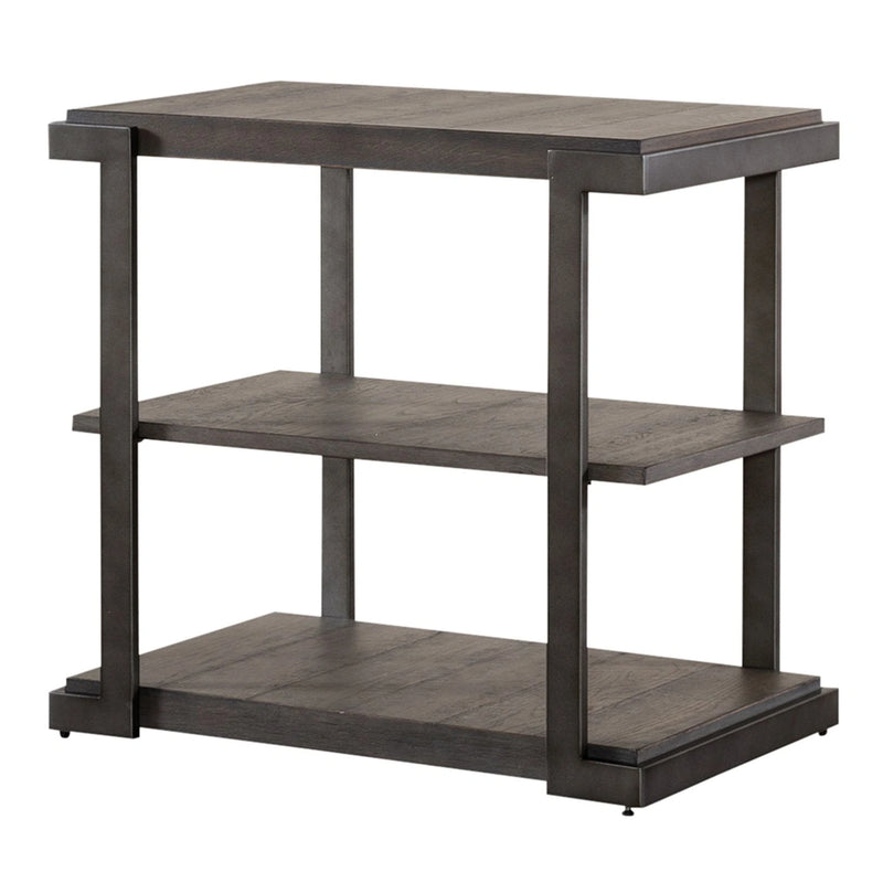 Modern View Tiered End Table in Gray image