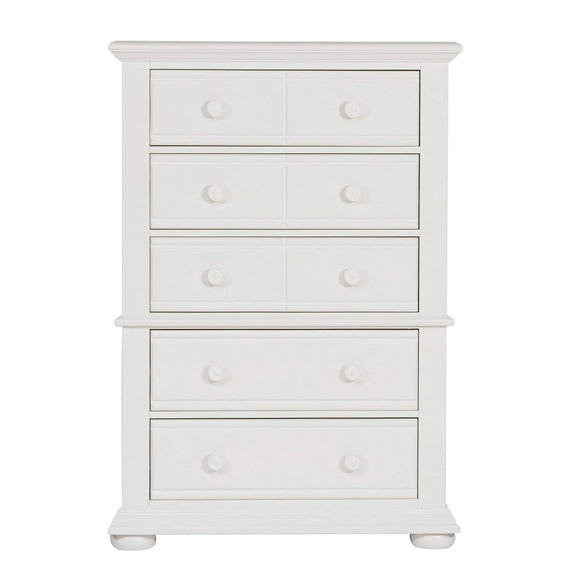 Summer House 5 Drawer Chest in Oyster White image