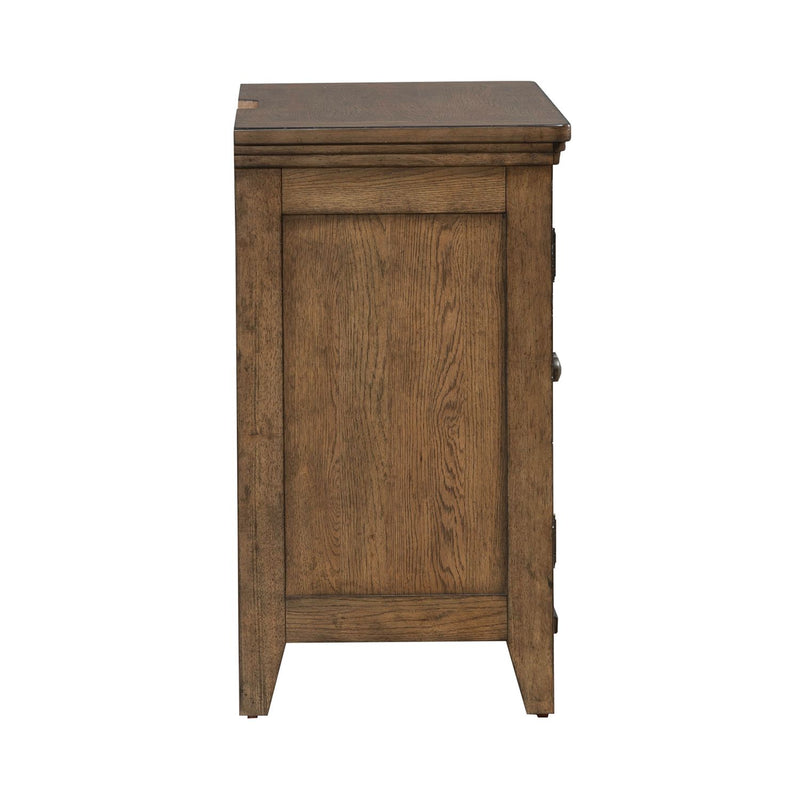 Carolina Park 2 Door Bedside Chest w/ Charging Station