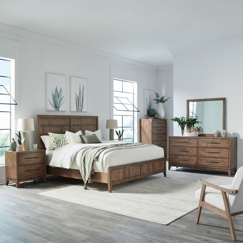 Shaker Lakes Queen Panel Bed, Dresser & Mirror, Chest, Night Stand image