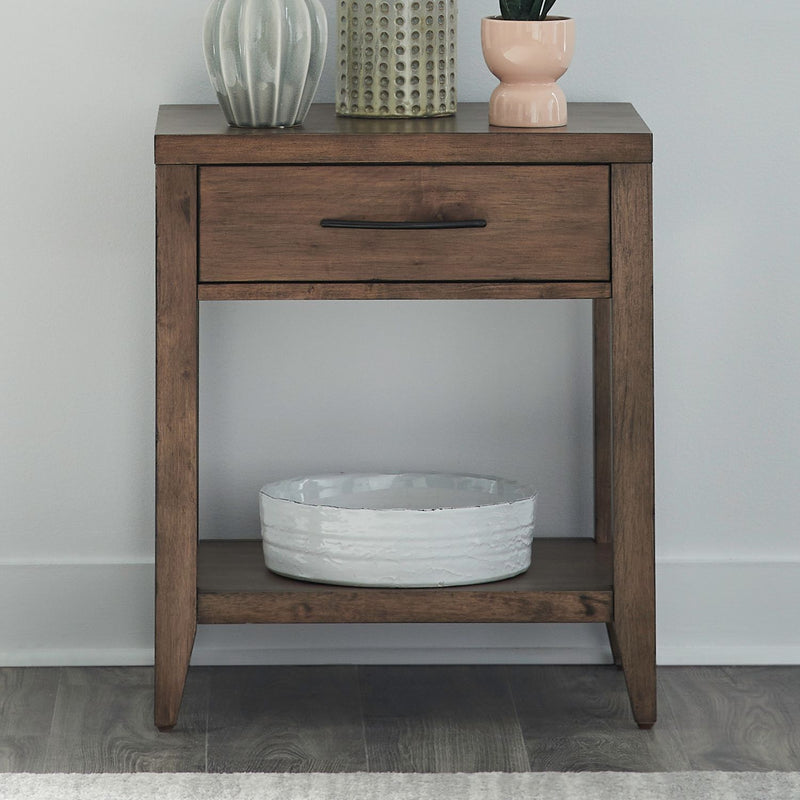 Shaker Lakes Open Nightstand w/ Charging Station image