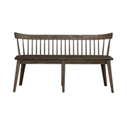 Midland Falls Spindle Back Bench in Rustic Brown image