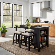 Brook Creek 5 Piece Counter Set in Black image