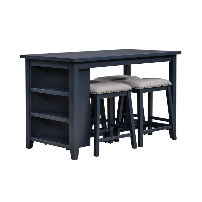 Brook Creek 5 Piece Counter Set- Navy