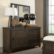 Thornwood Hills Barn Door Dresser in Rock Beaten Gray image