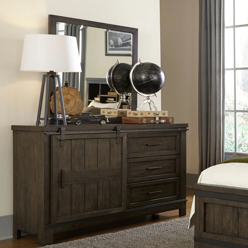 Thornwood Hills Barn Door Dresser in Rock Beaten Gray image