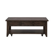Paradise Valley Lift Top Cocktail Table in Saddle Brown image