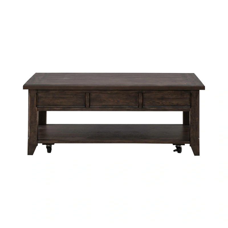 Paradise Valley Lift Top Cocktail Table in Saddle Brown image