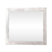 River Place Mirror in Riverstone White and Tobacco image