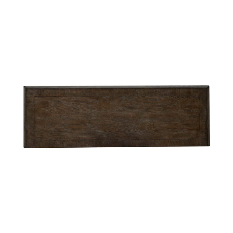 Magnolia Manor Hall Console in Antique White & Weathered Bark EST SHIP TIME APPX 4 WEEKS image