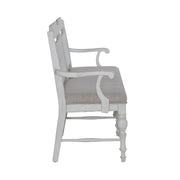 River Place Panel Back Bench in Riverstone White & Tobacco image