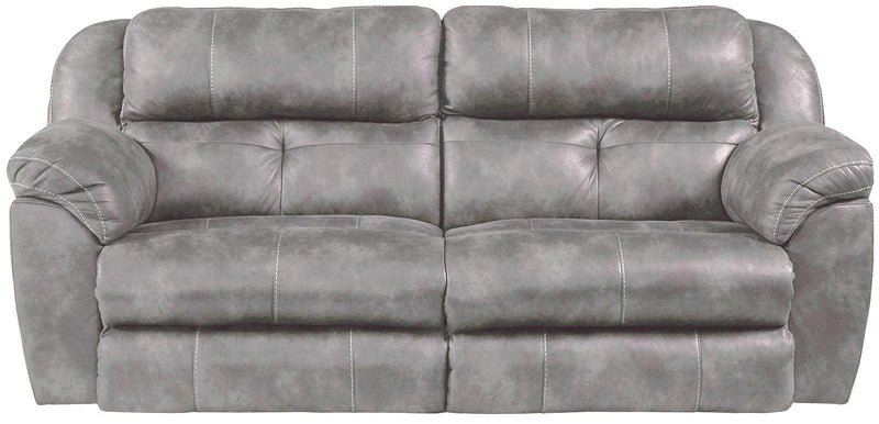 Catnapper Ferrington Power Headrest w/ Lumbar Power Lay Flat Reclining Sofa in Steel
