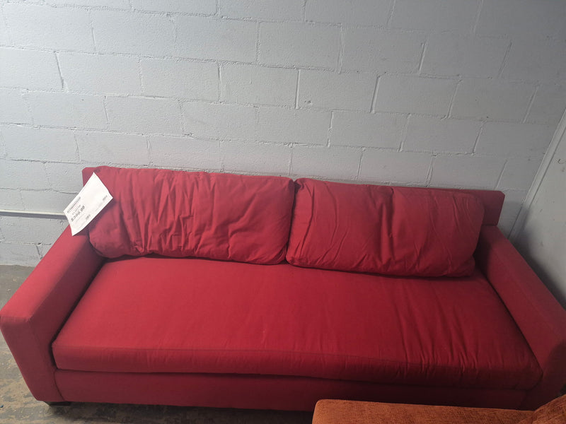 XL Sofa Twill Sierra Red Sofa by Pottery Barn
