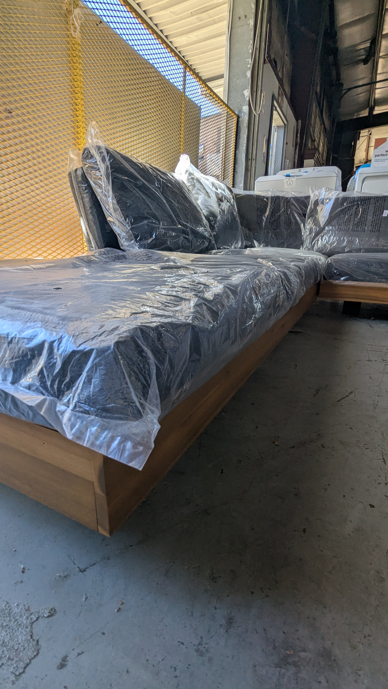Lubek 100.5 Slate Gray Low Profile Outdoor Sectional with Free Lubek Cover