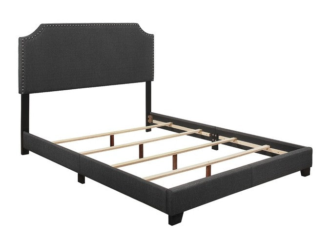 Dark Gray Upholstered Bed