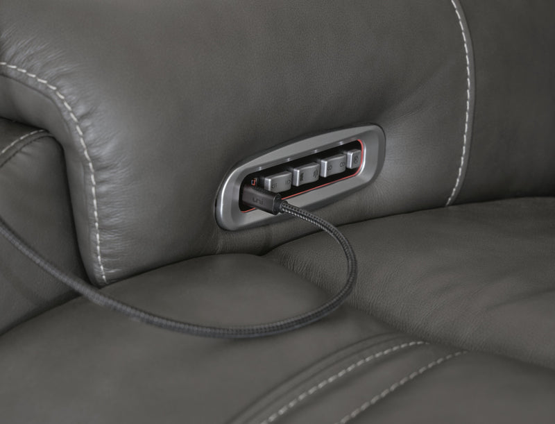 5Z-Harrenhurst Power Sectional Reclining Sofa