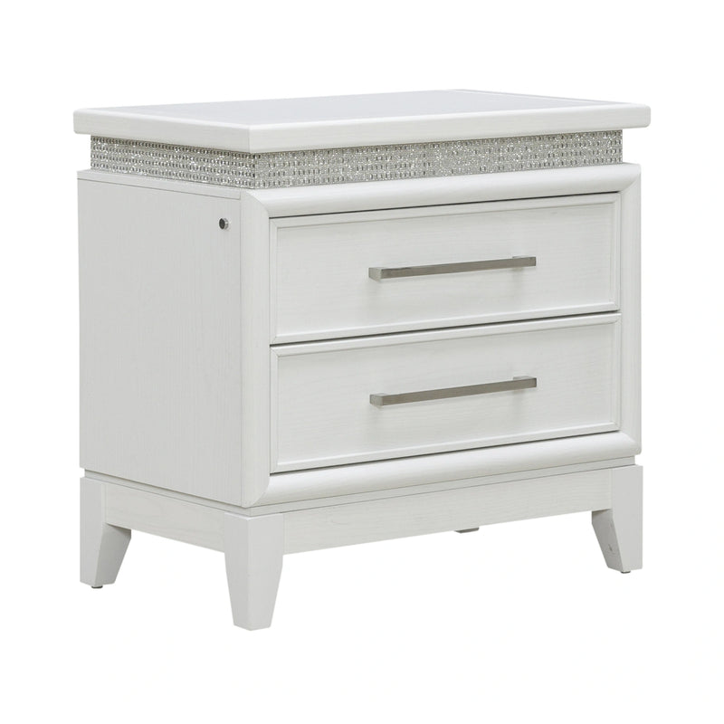 Reflections Nightstand w/ Lights and Charging Station image