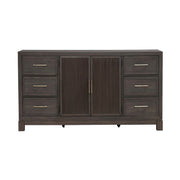 Modern Edge 2 Door 6 Drawer Dresser in Caffe image