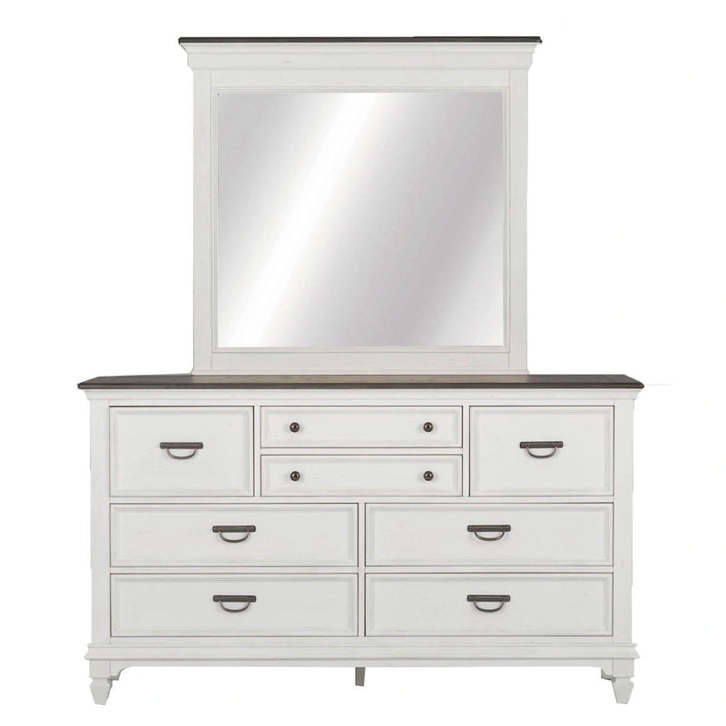 Allyson Park Panel Bed, Dresser & Mirror image
