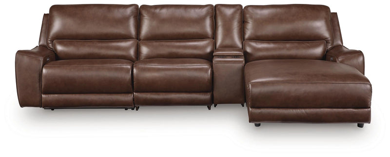Silverbrooke Reclining Sectional with Chaise and Storage Console