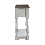 Magnolia Manor Hall Console in Antique White & Weathered Bark EST SHIP TIME APPX 4 WEEKS image
