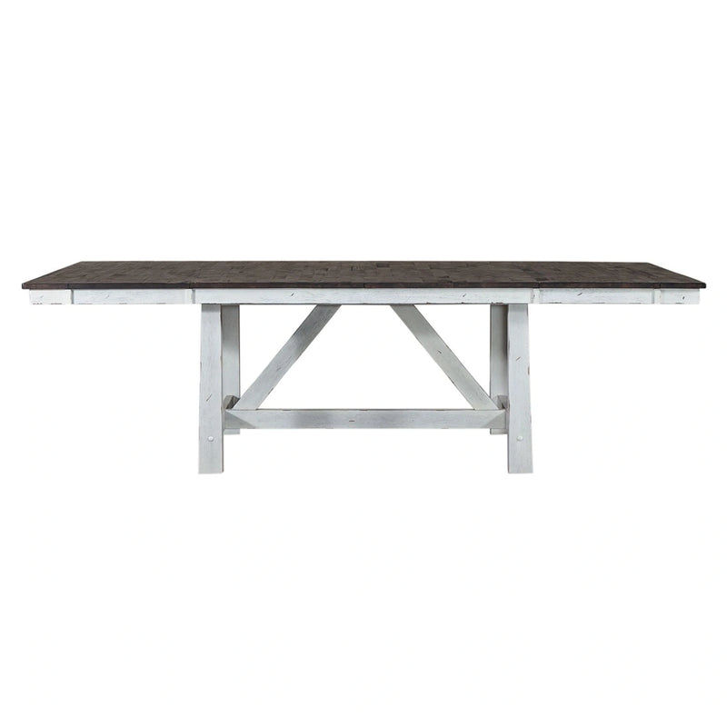 Farmhouse Trestle Table in White image