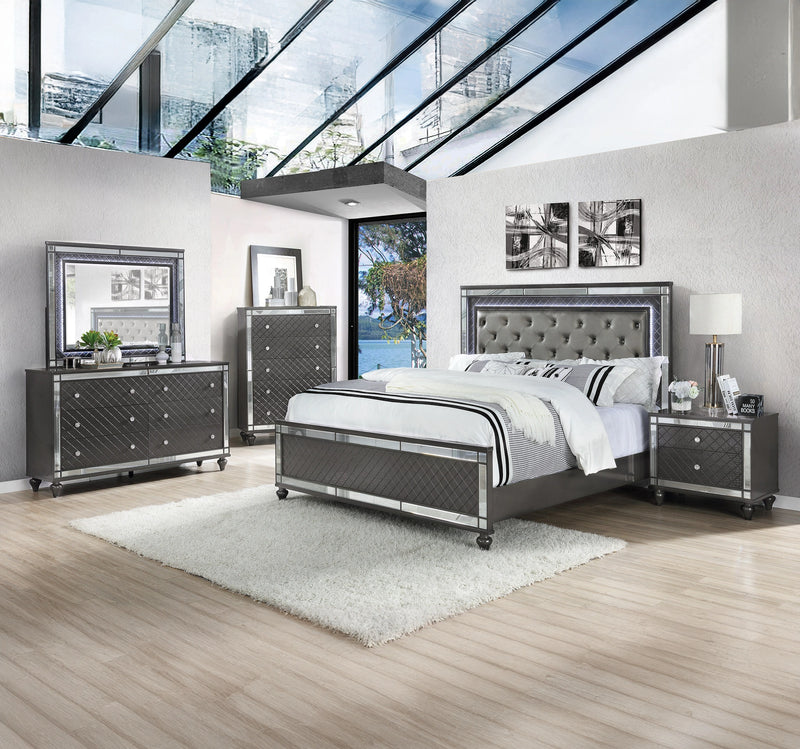 Crown Mark Refino King Panel Bed in Gray B1670-K image