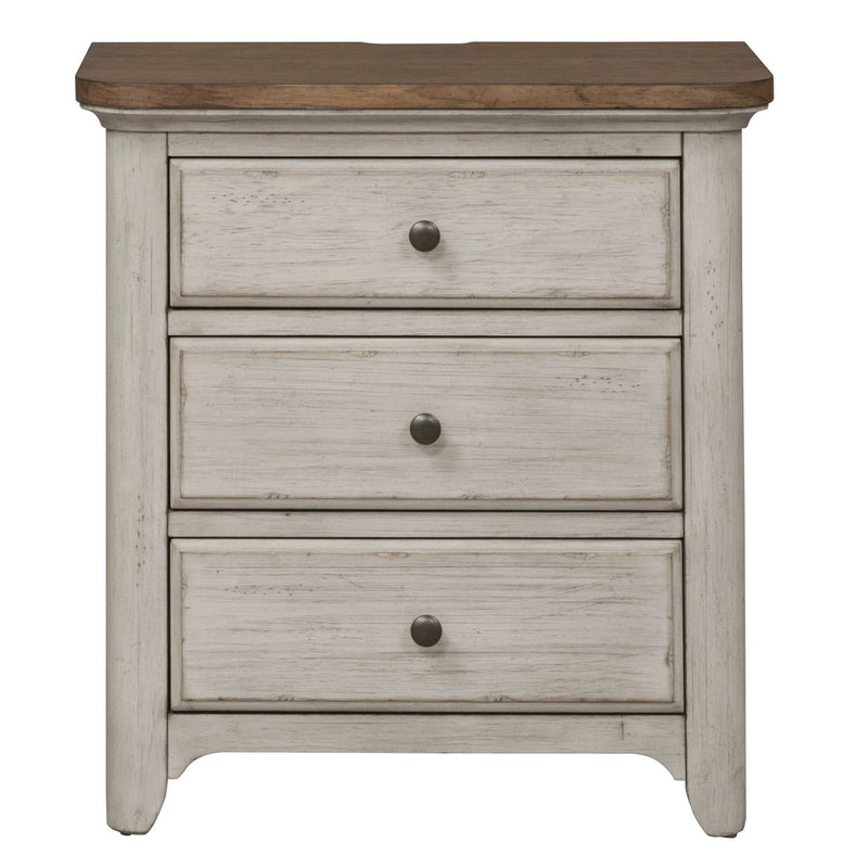 Farmhouse Reimagined Drawer Nightstand in Antique White image