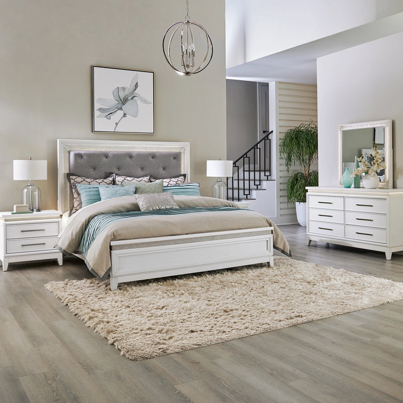 Reflections King California Uph Bed, Dresser & Mirror, Night Stand image
