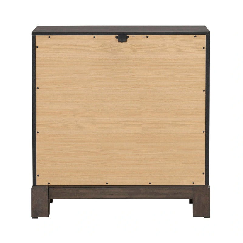 Modern Edge Nightstand w/ Charging Station in Caffe image