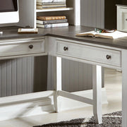 Allyson Park Right Turn Writing Desk in Wirebrushed White image