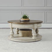 Morgan Creek Round Cocktail Table in Antique White image