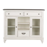 Allyson Park Buffet in White with Charcoal image