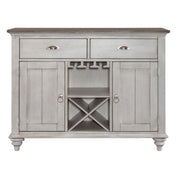 Ocean Isle Buffet in Antique White with Weathered Pine image
