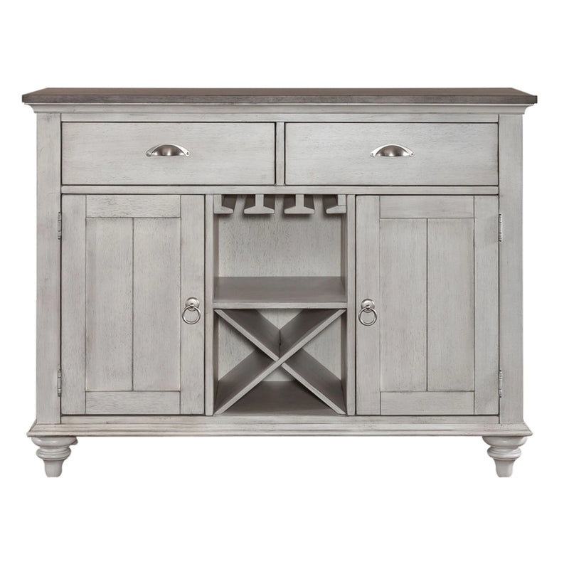 Ocean Isle Buffet in Antique White with Weathered Pine image