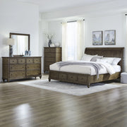 Twin Lakes King Storage Bed, Dresser & Mirror, Chest image