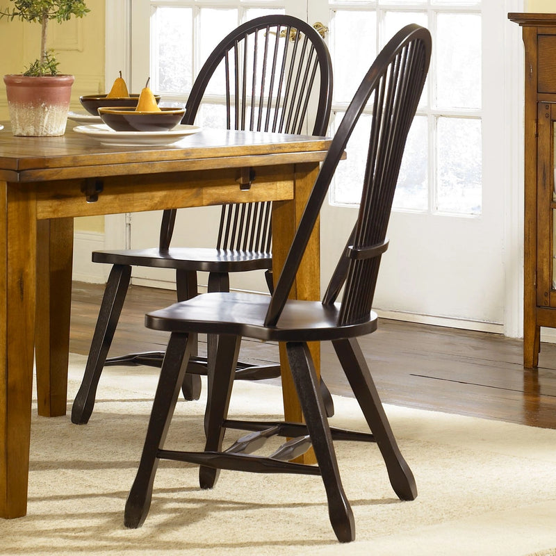 Treasures Sheaf Back Side Chair - Black image