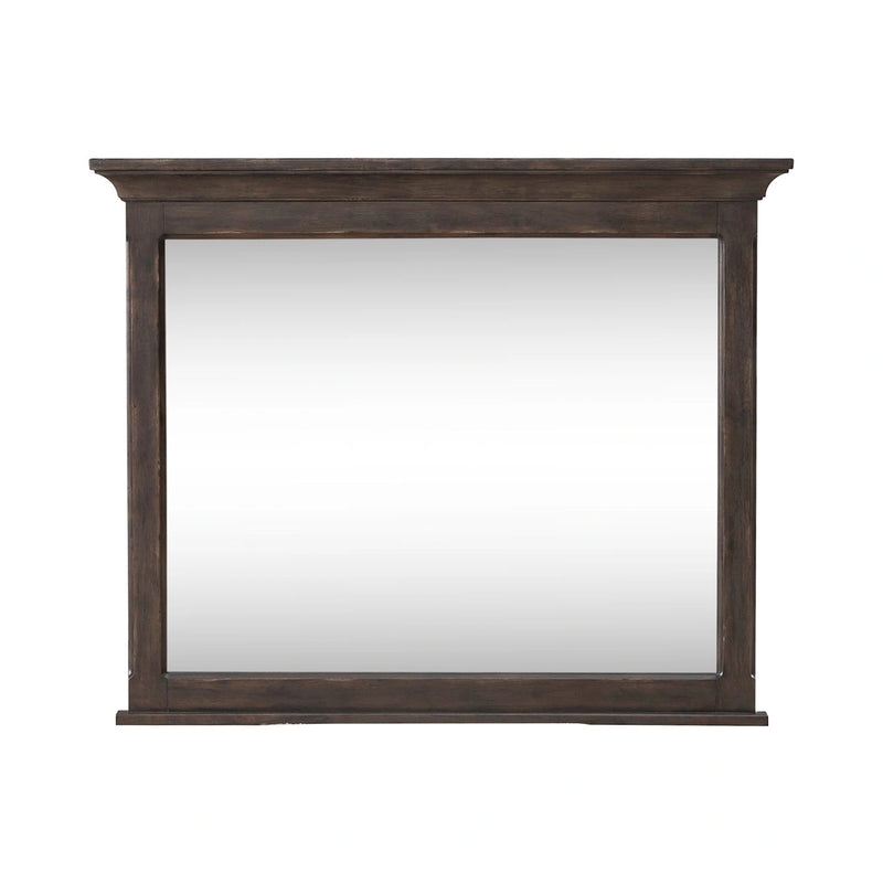 Paradise Valley Landscape Mirror in Saddle Brown image