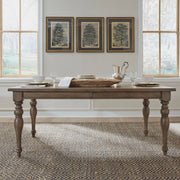 Americana Farmhouse Rectangular Leg Table in Dusty Taupe & Black image