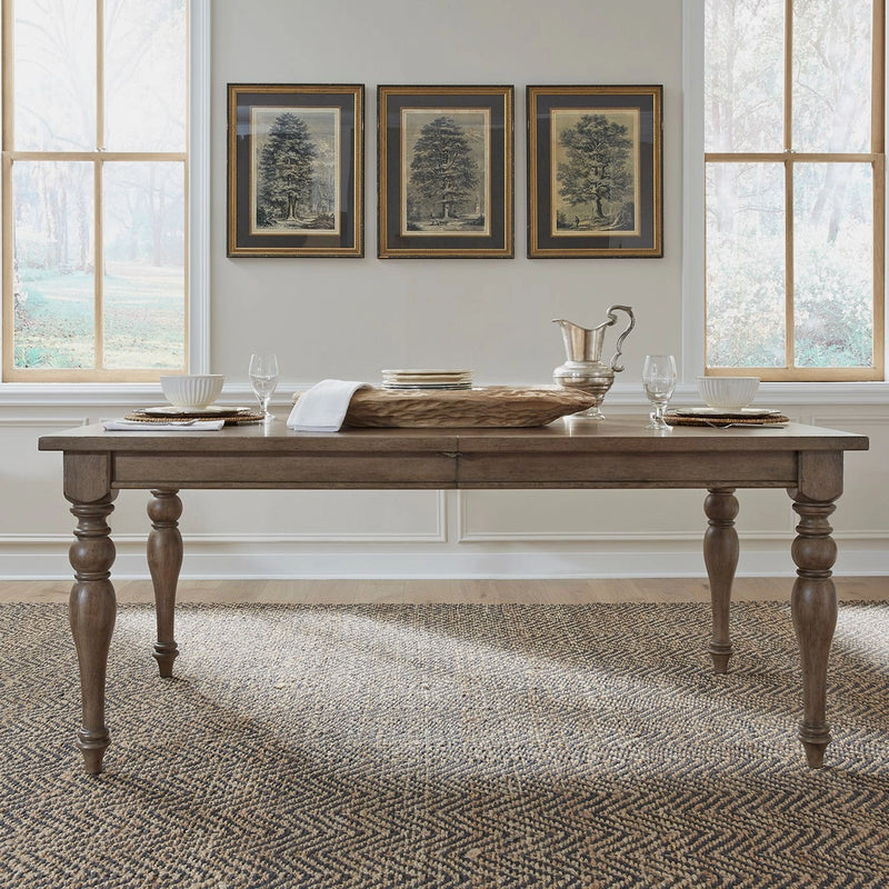 Americana Farmhouse Rectangular Leg Table in Dusty Taupe & Black image