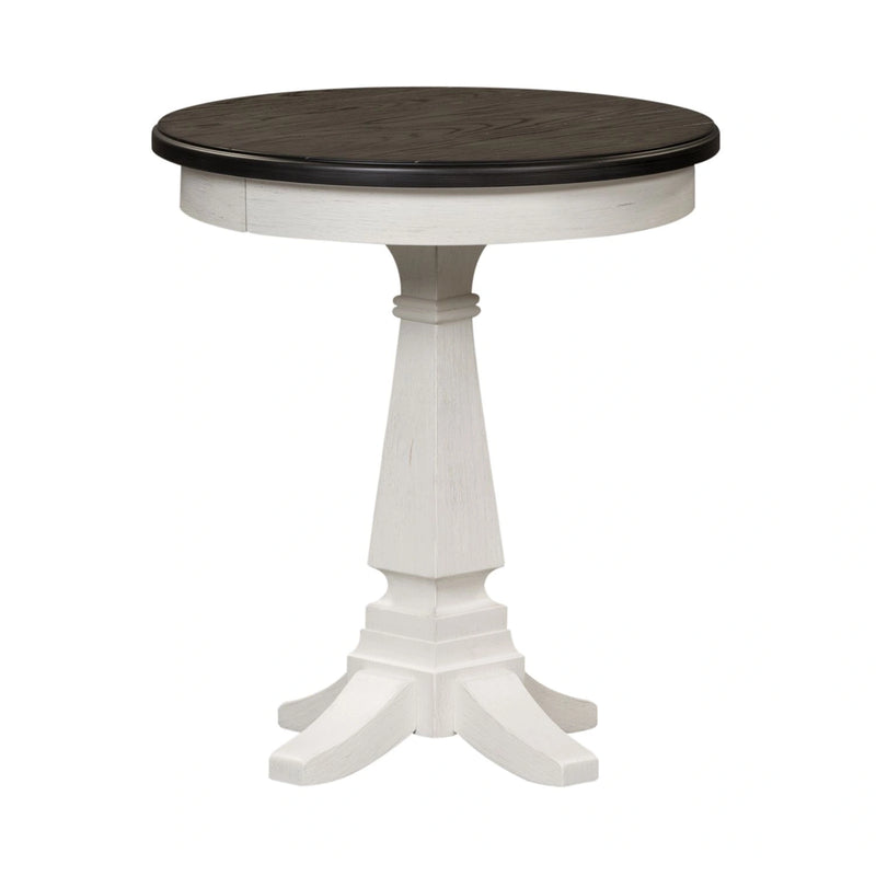 Allyson Park Chair Side Table in Wirebrushed White image