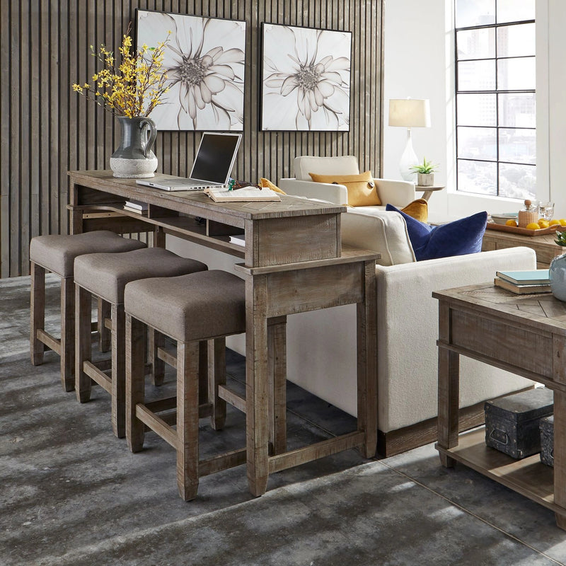 Parkland Falls Console Stool in Weathered Taupe image