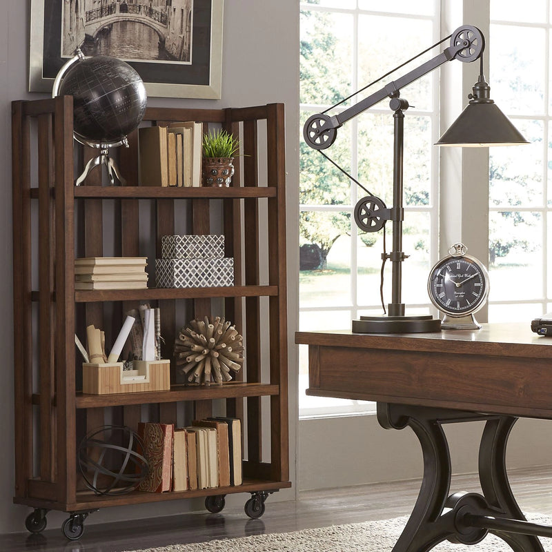Arlington House Open Bookcase in Cobblestone Brown image